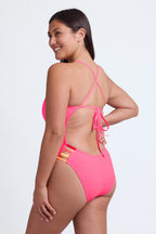  Gavin One Piece Swimsuit - Hot Pink Contrast