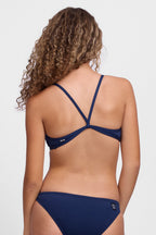  Jocelyn Bikini Top - Navy White Bow
