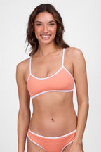  Jocelyn Bikini Top - Tangelo Contrast
