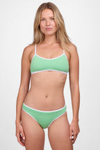  Whitney Bikini Bottom - Green Apple Contrast
