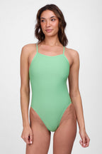  Gavin One Piece Swimsuit - Green Apple Contrast
