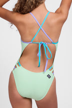  Gavin One Piece Swimsuit - Mint Contrast
