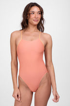  Perry One Piece Swimsuit -Tangelo Contrast